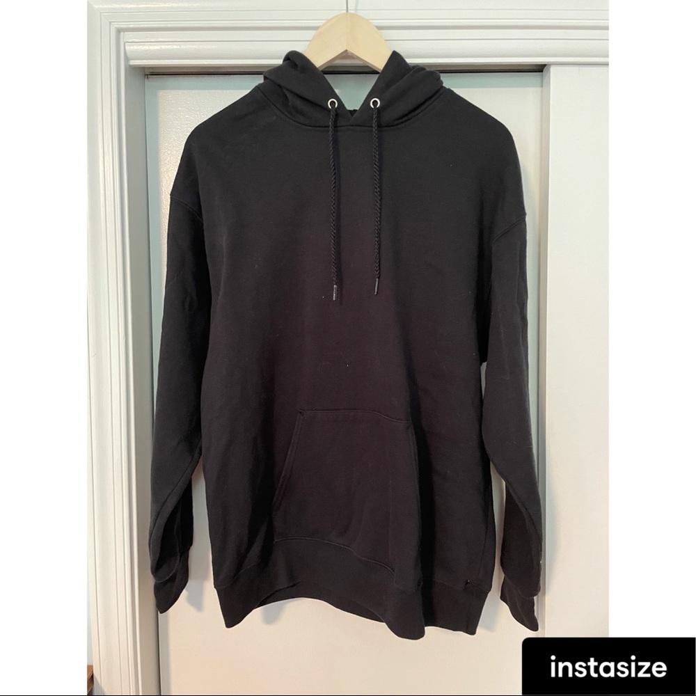 Plain black hoodie